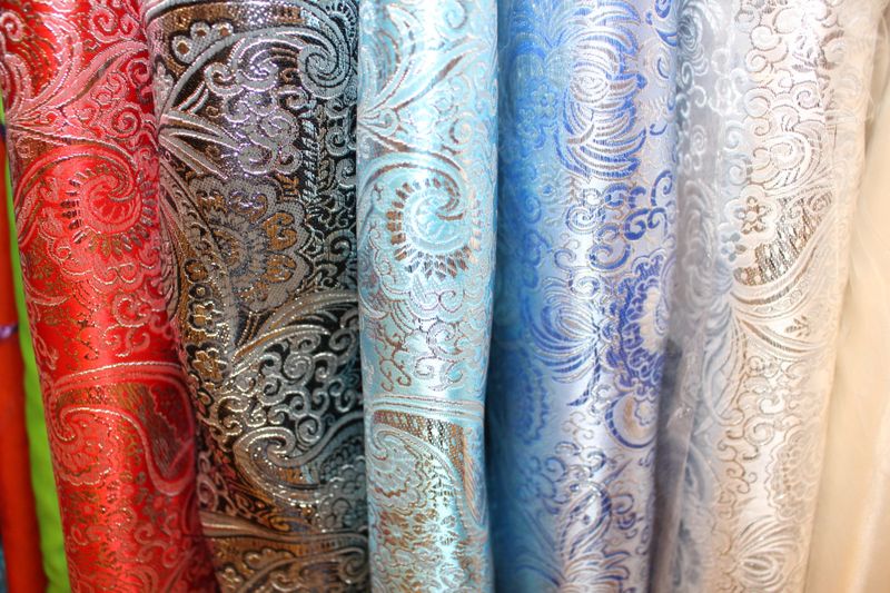 Stoff, Brokade med lurex